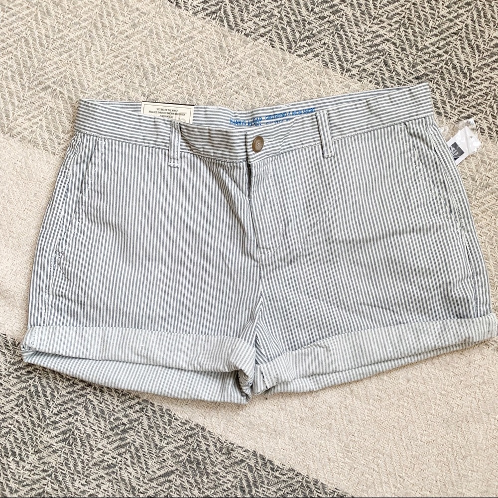 Striped Khaki Shorts GAP
